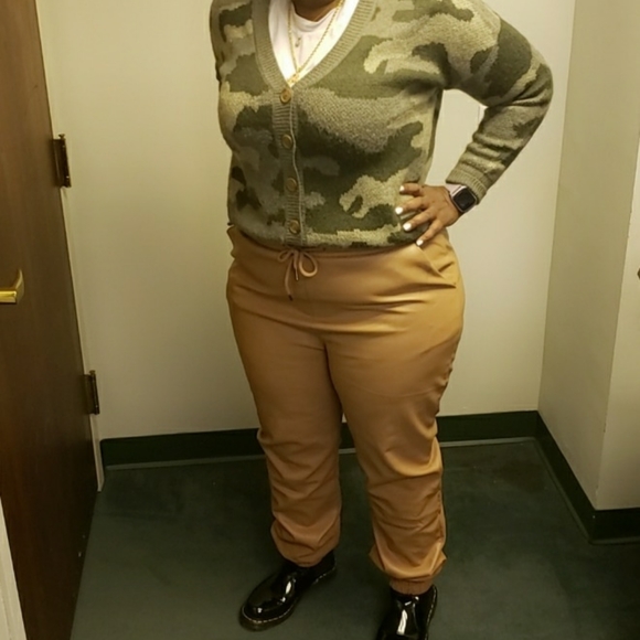 Faux Leather Joggers - Picture 5 of 6